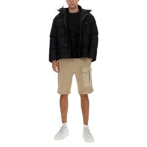 TEN C Men's Insulated Hooded Puffer Jacket Men BLACK Outerwear